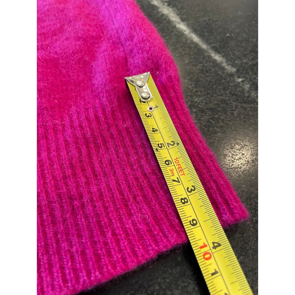 The Limited Hot Pink Fuschia Mockneck Lambswool and Angora Tunic sweater Small - Picture 9 of 11
